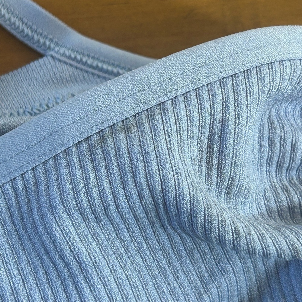 NWT Offline by Aerie Light Blue Ribbed Bralette - Picture 6 of 8